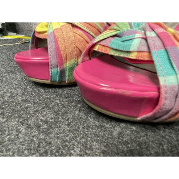 Woman's pink strappy Steve Madden high heals P-CINDY 6.5 - Picture 10 of 16